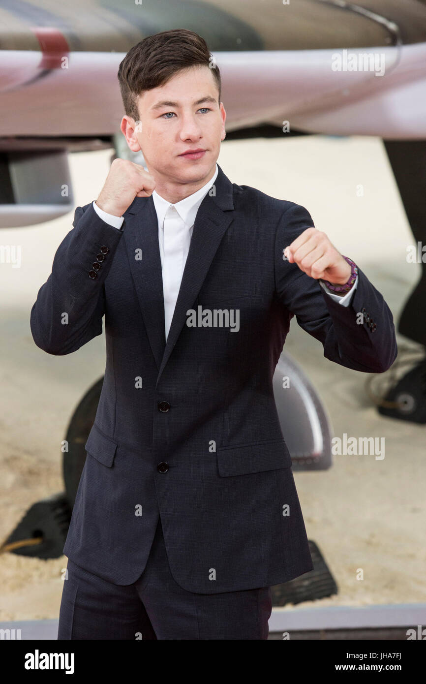 London, UK. 13 July 2017. Barry Keoghan arrives for the World Premiere of the Christopher Nolan film Dunkirk in Leicester Square. Photo: Bettina Strenske/Alamy Live News Stock Photo