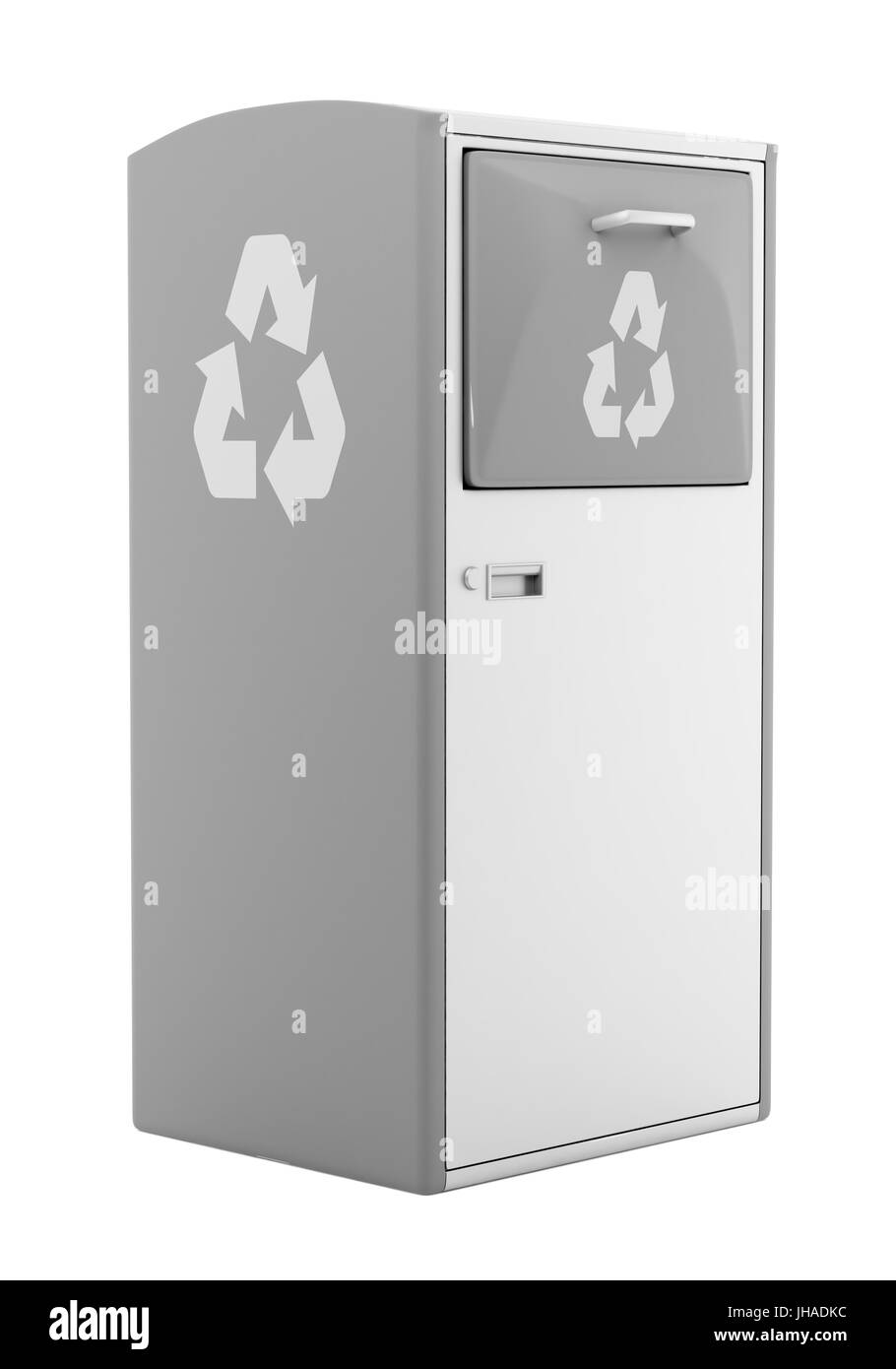 street garbage bin isolated on white background Stock Photo Alamy