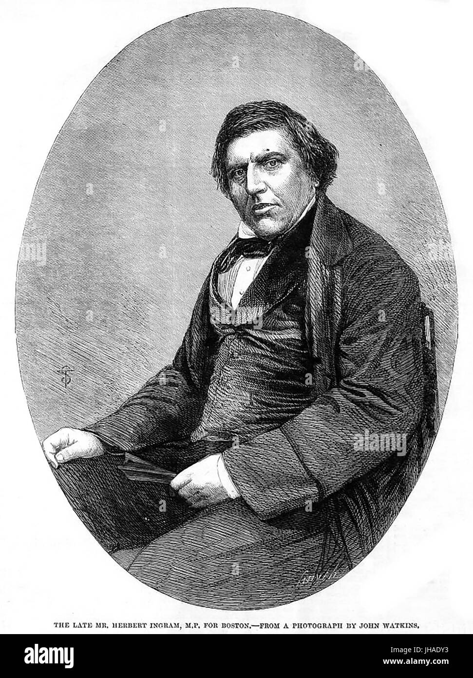 HERBERT INGRAM (1811-1860) English politician and journalist who founded the Illustrated London News in 1842 Stock Photo