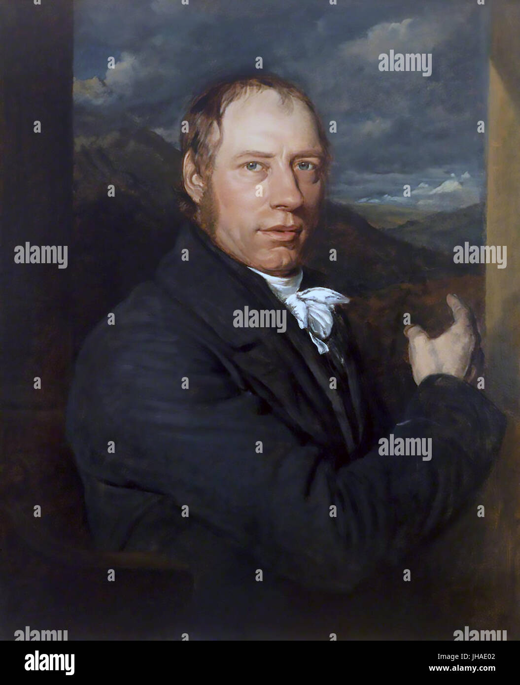 RICHARD TREVITHICK  (1771-1833) English mining engineer and inventor in 1816. Original painting in the Science Museum, London Stock Photo