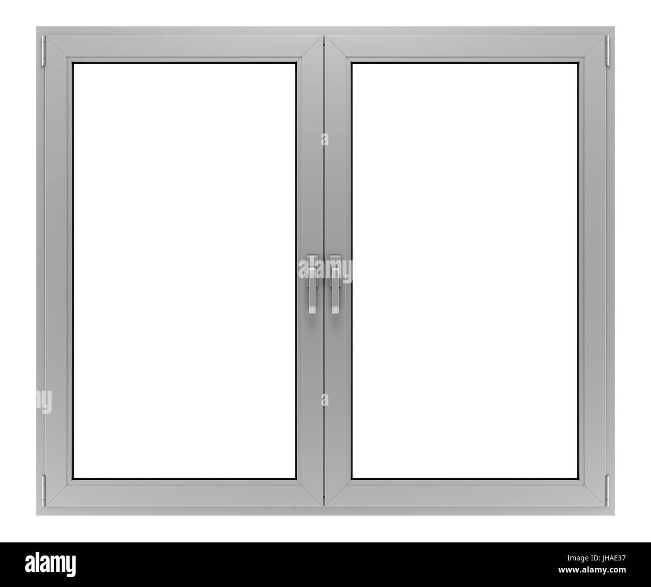 Window Frame Grey Color gray metallic window isolated on white background Stock Photo - Alamy