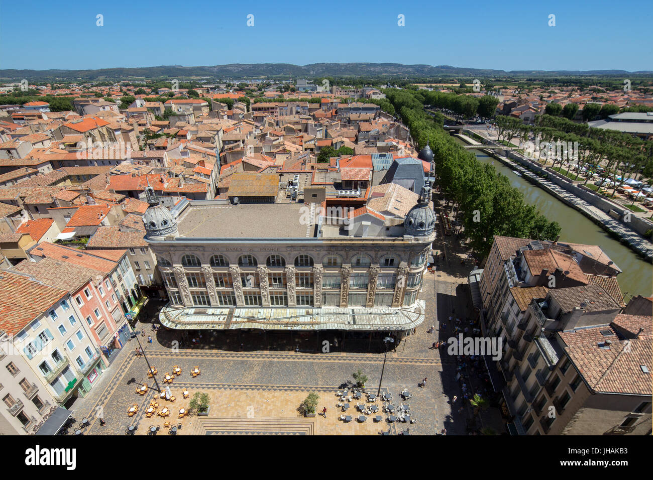 Former department store 'Aux Dames de France' located by Town hall square. Narbonne, France. Stock Photo