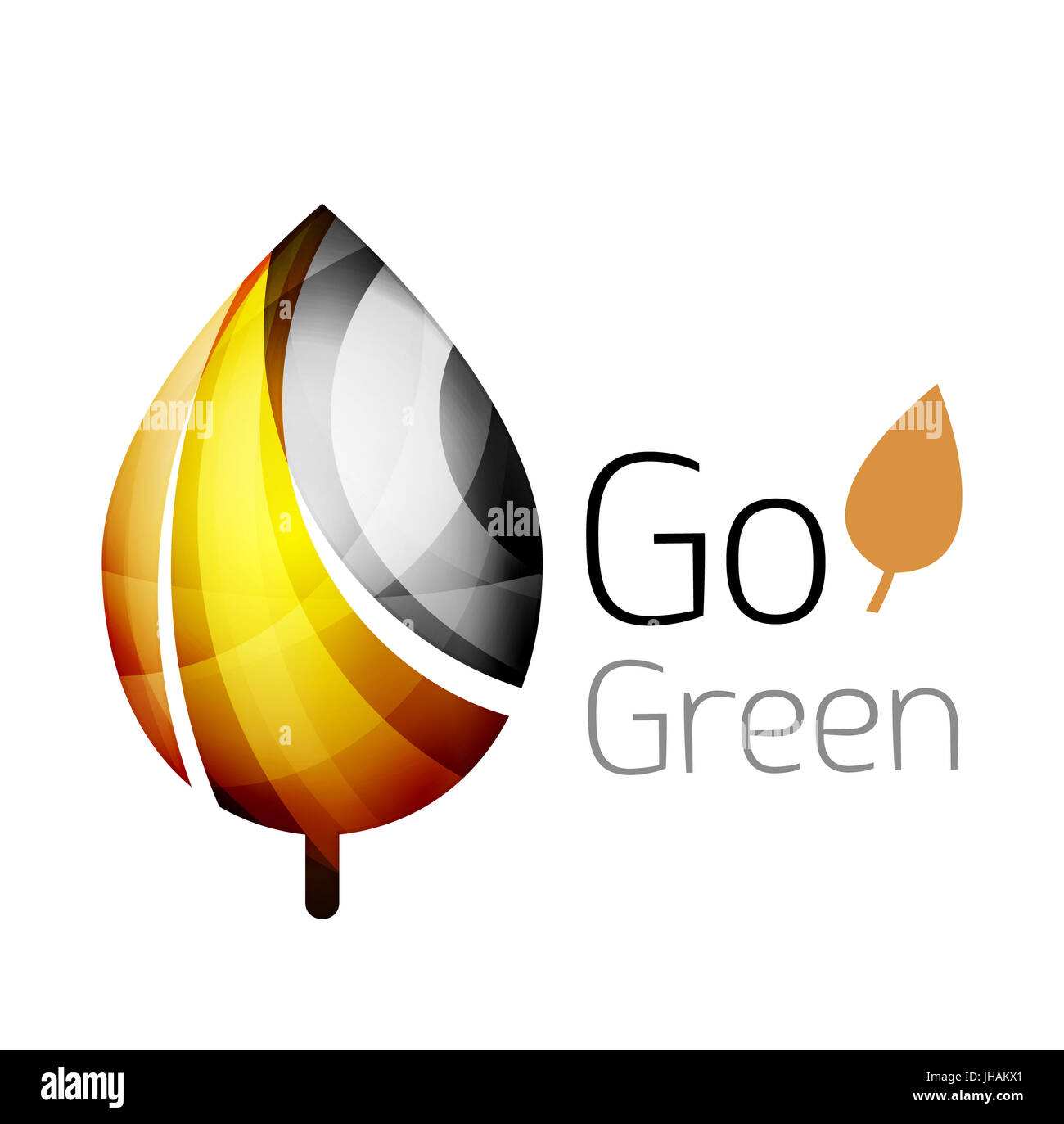 Abstract leaf icon. illustration Stock Photo - Alamy