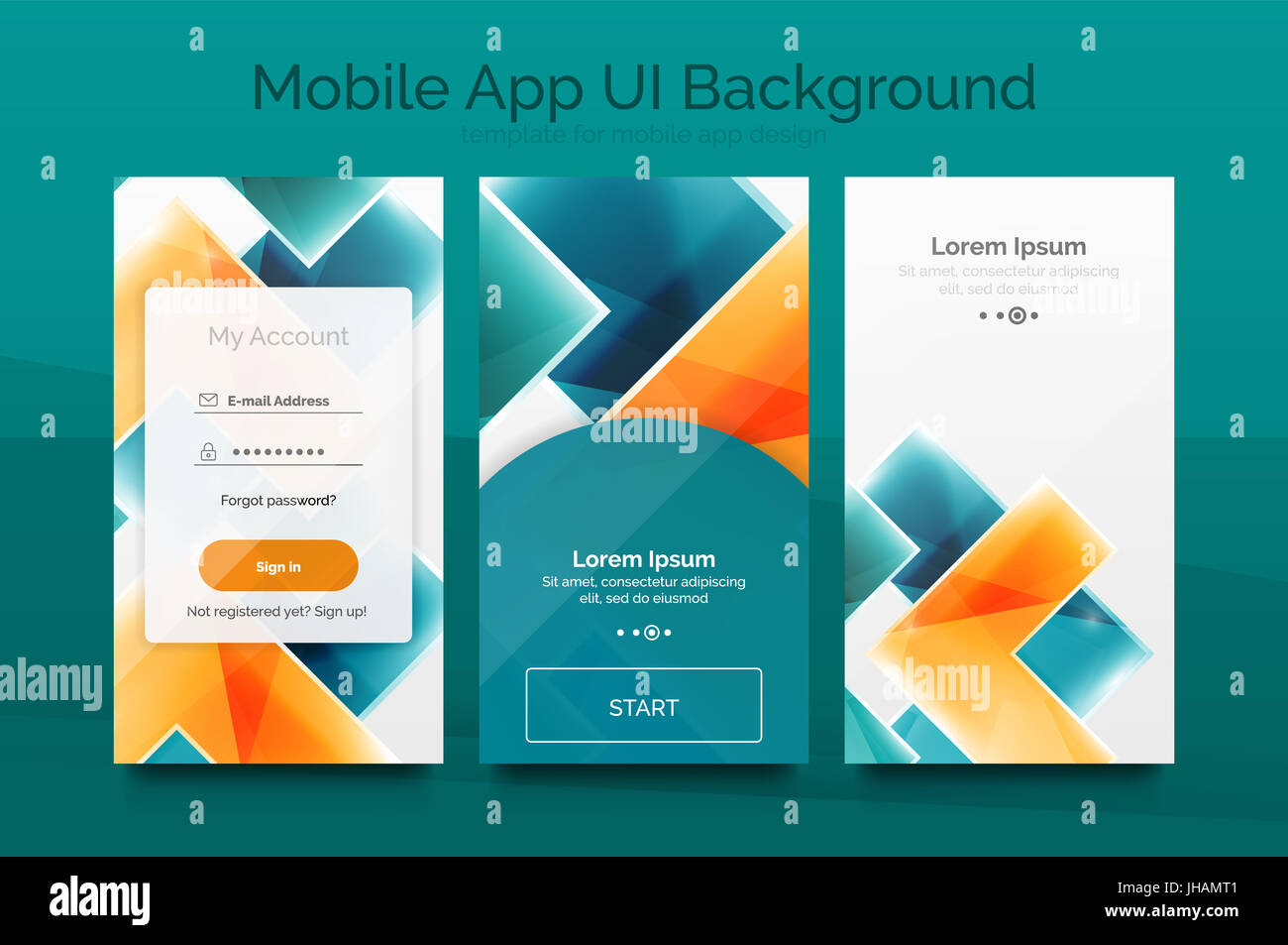 Mobile background ui - geometric abstract pattern. Application ...