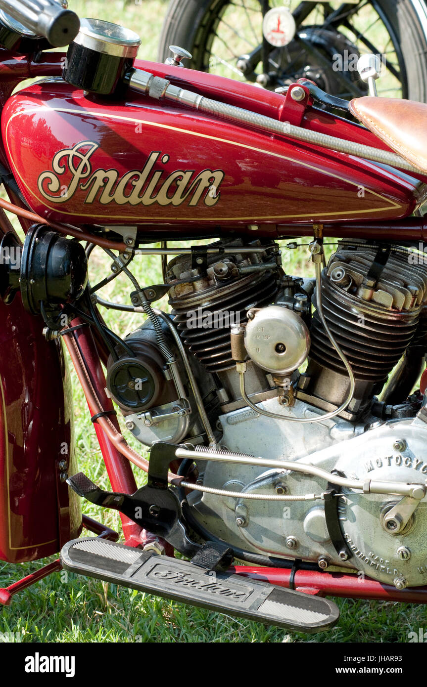 1930 Indian Scout Classic Motorcycle, Engine Motorcycle Stock Photo - Alamy