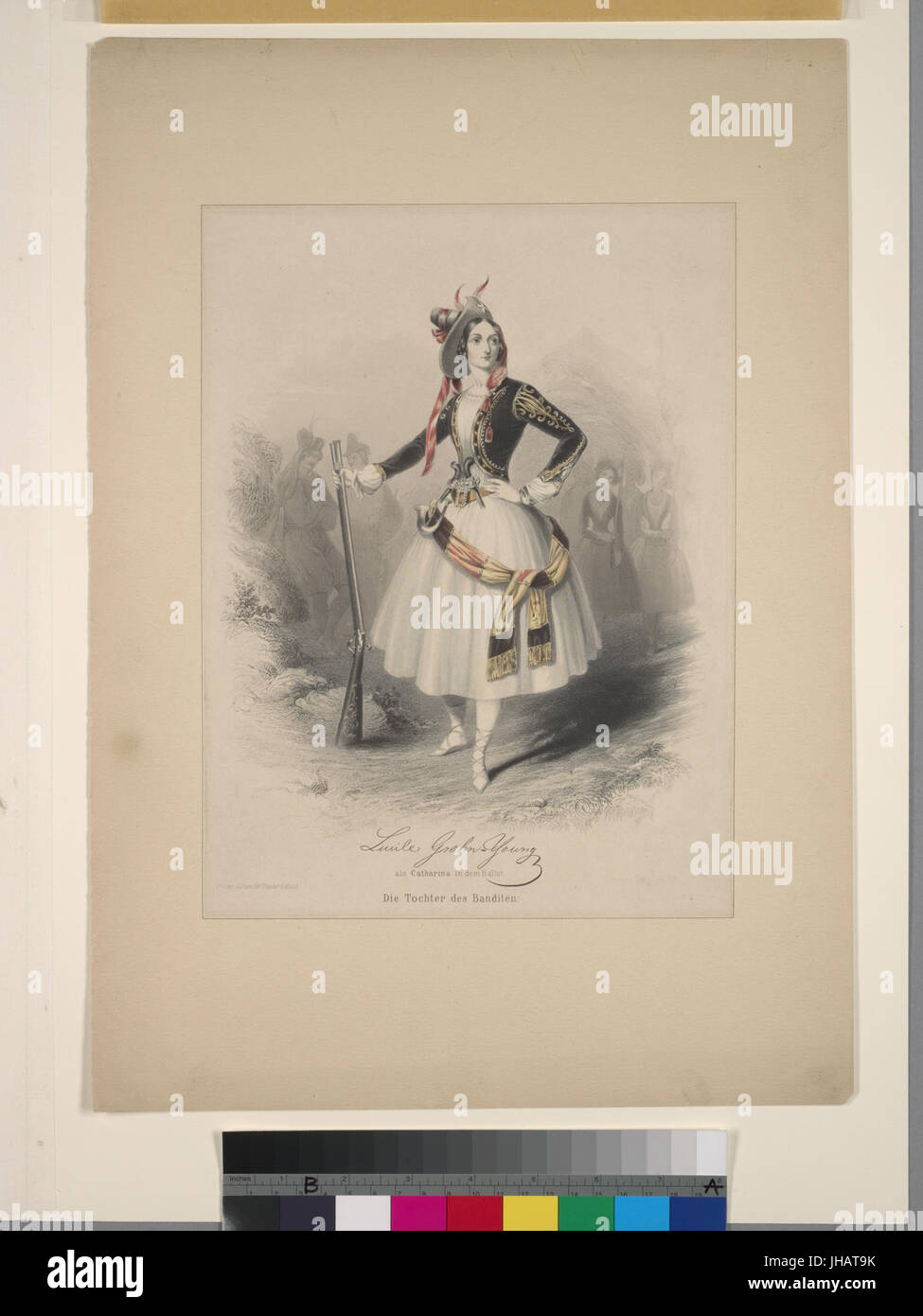 Lucile Grahn-Young (facs. sig.) als Catharina in dem Ballet Die Tochter des Banditen (NYPL b12148997-1532701) Stock Photo