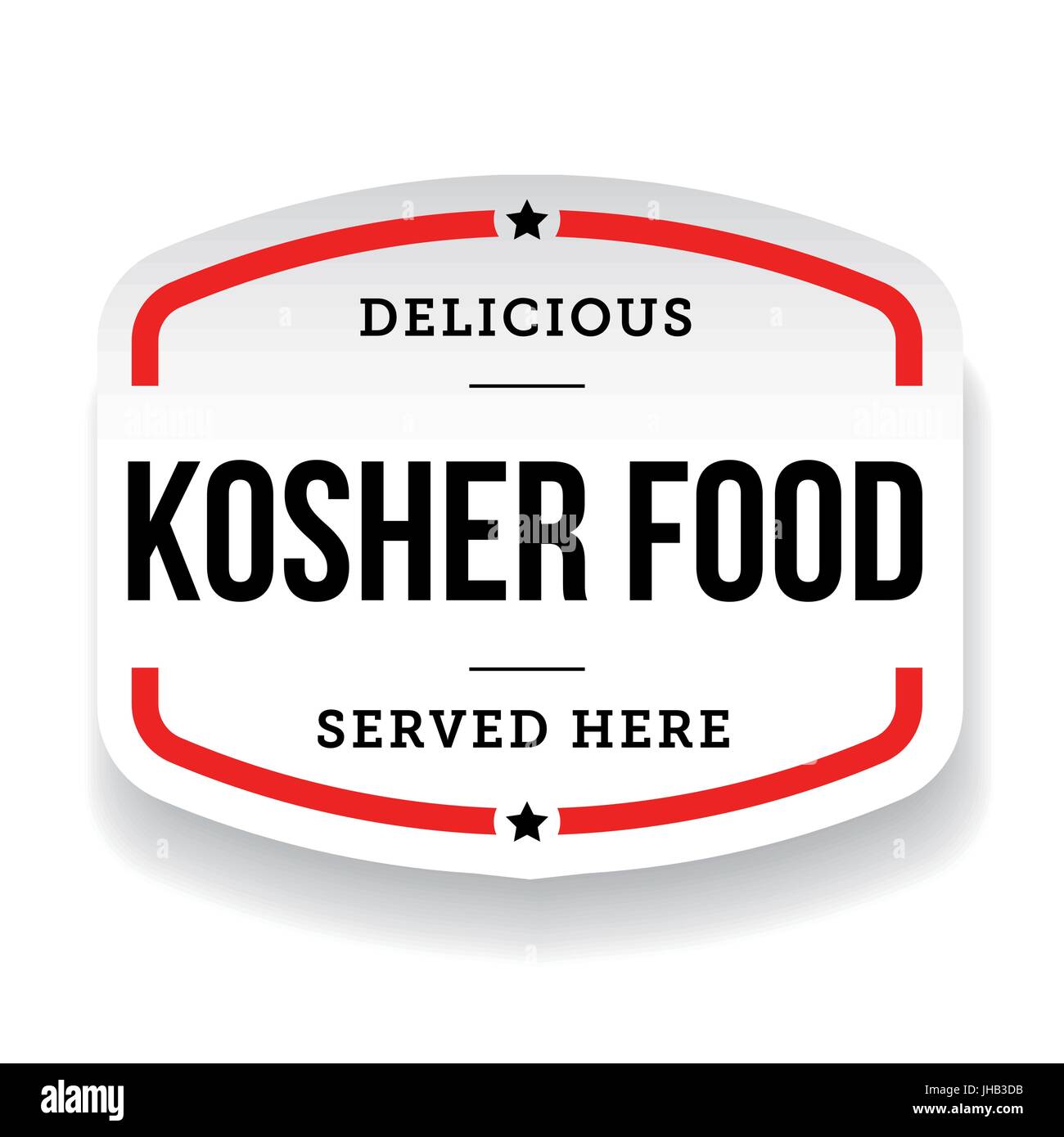 Kosher Food vintage label vector Stock Vector