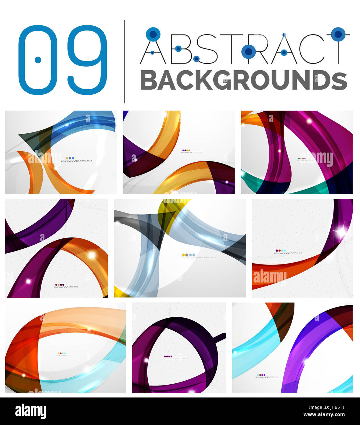 Motion concept abstract background set. Infinity space templates with ...