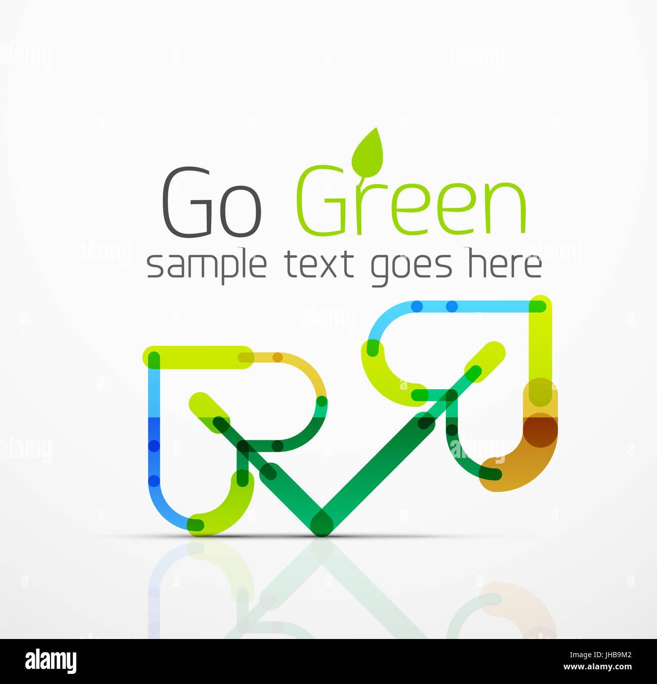 Vector abstract logo idea, eco leaf, nature plant, green concept ...