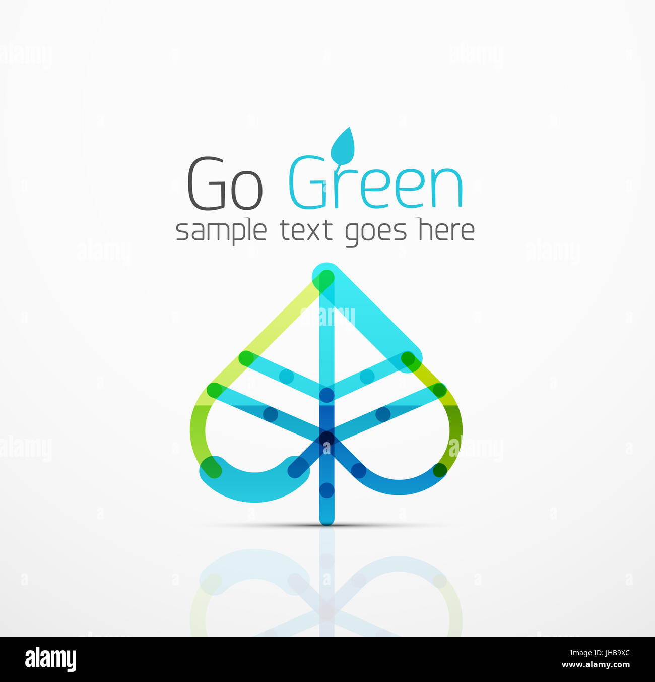 Vector abstract logo idea, eco leaf, nature plant, green concept ...