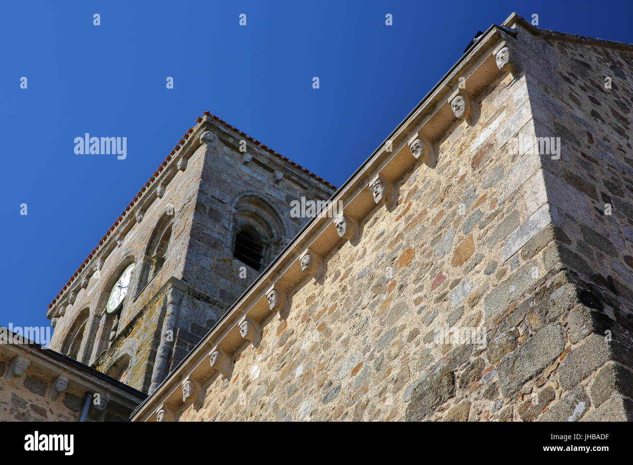 Details of the carved modillions at the top of St Jacques Church in ...