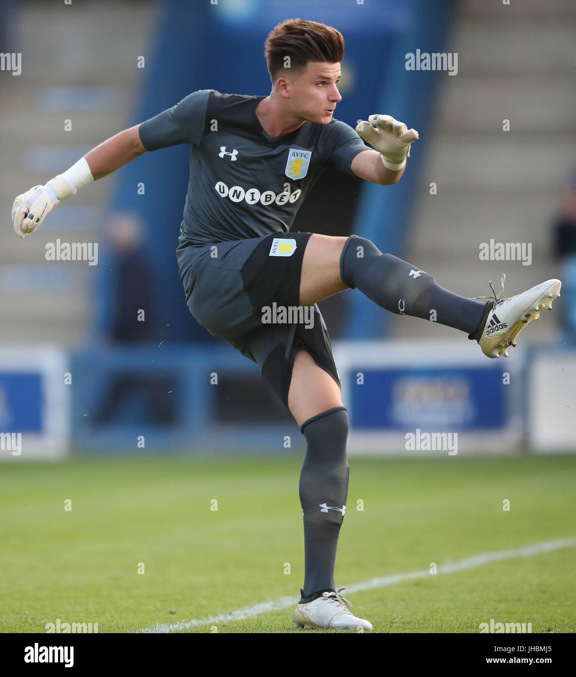 Aston Villa goalkeeper Sarkic Matija during the pre-season friendly at New Bucks Head, Telford Stock Photo