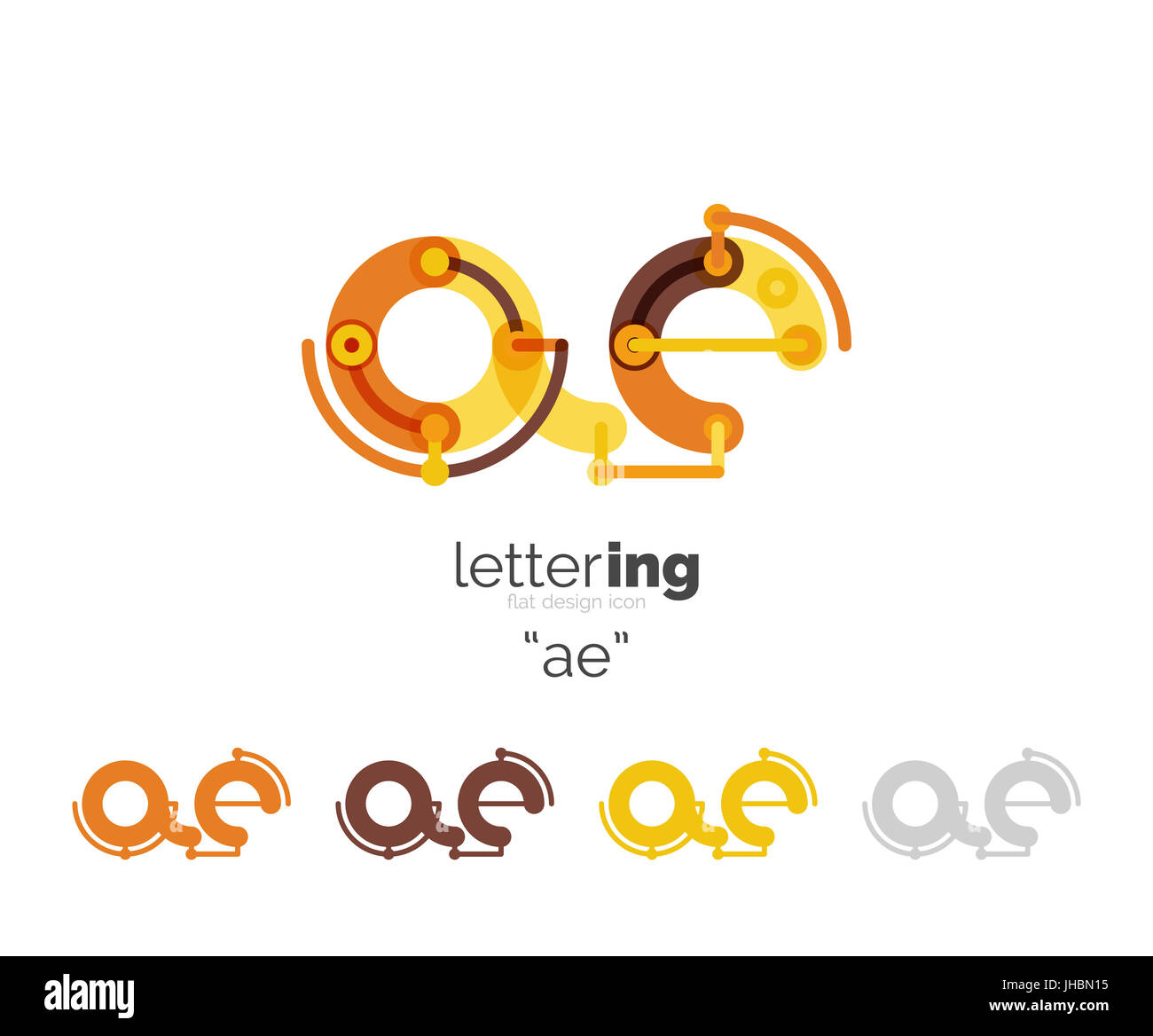 Letter logo business linear icon on white background. Alphabet initial