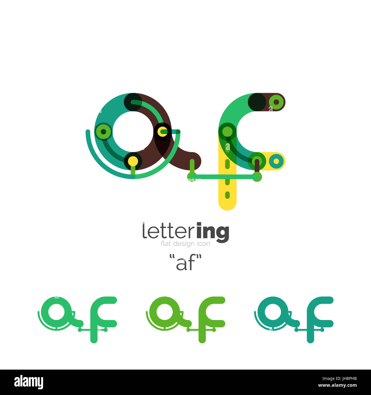 Letter logo business linear icon on white background. Alphabet initial