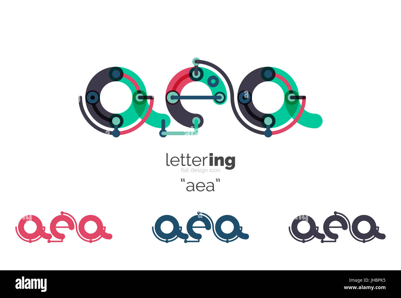 Letter logo business linear icon on white background. Alphabet initial