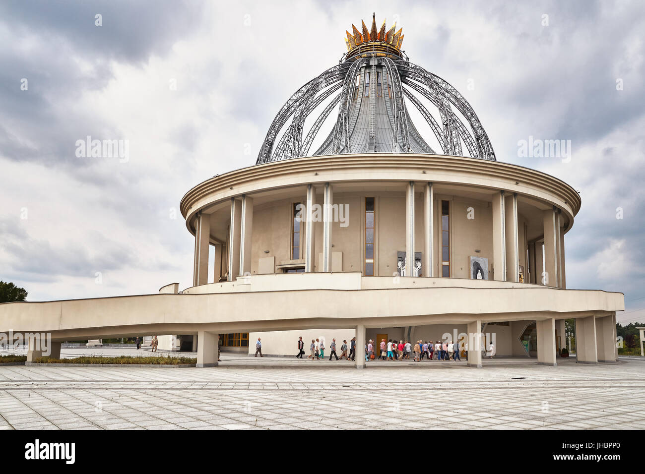 Torun, Poland - July 08, 2017: Newly built Shrine of Our Lady the Star of New Evangelization and St. John Paul II. Stock Photo