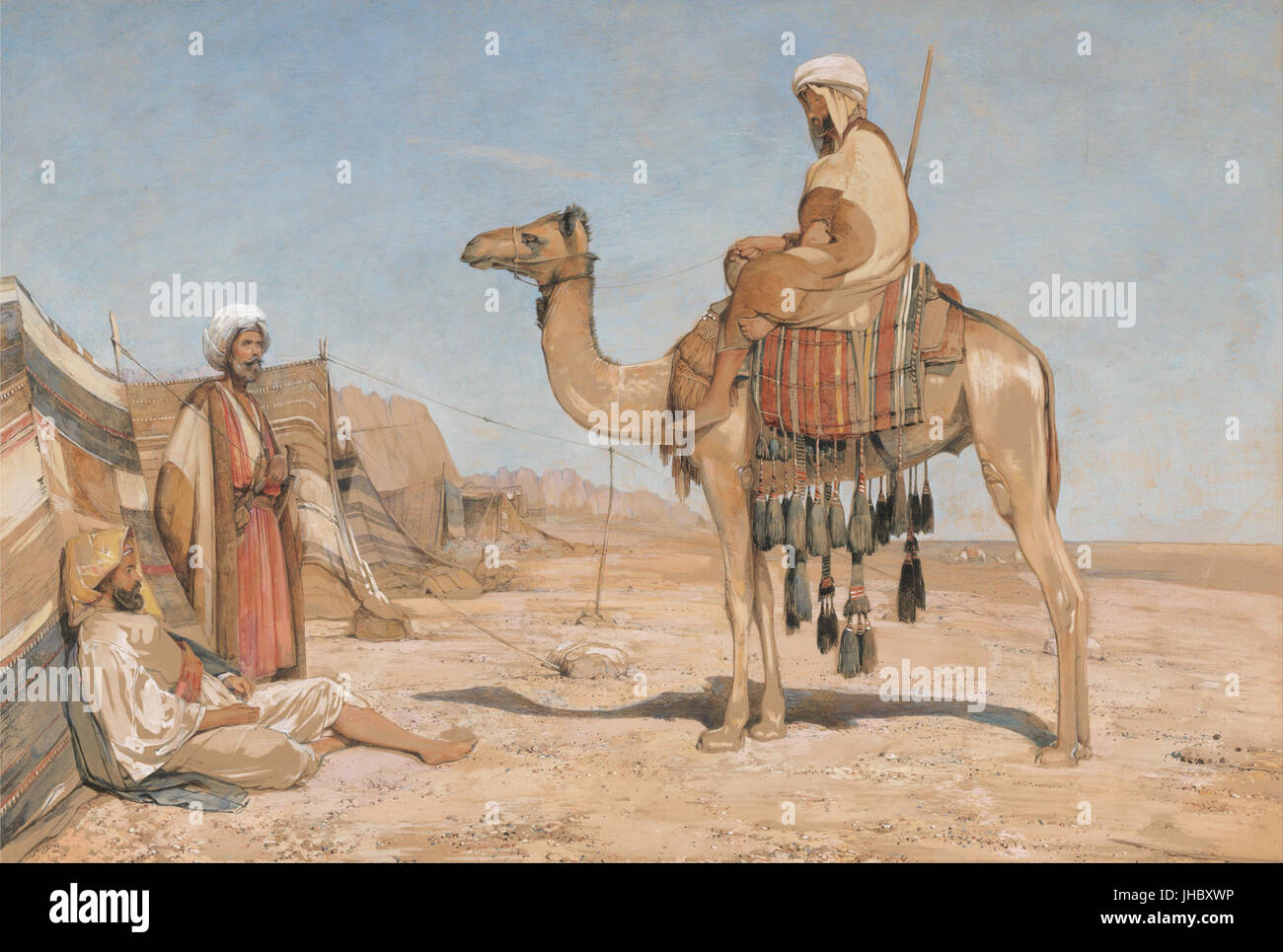 John Frederick Lewis - A Bedouin Encampment; or, Bedouin Arabs - Stock Photo