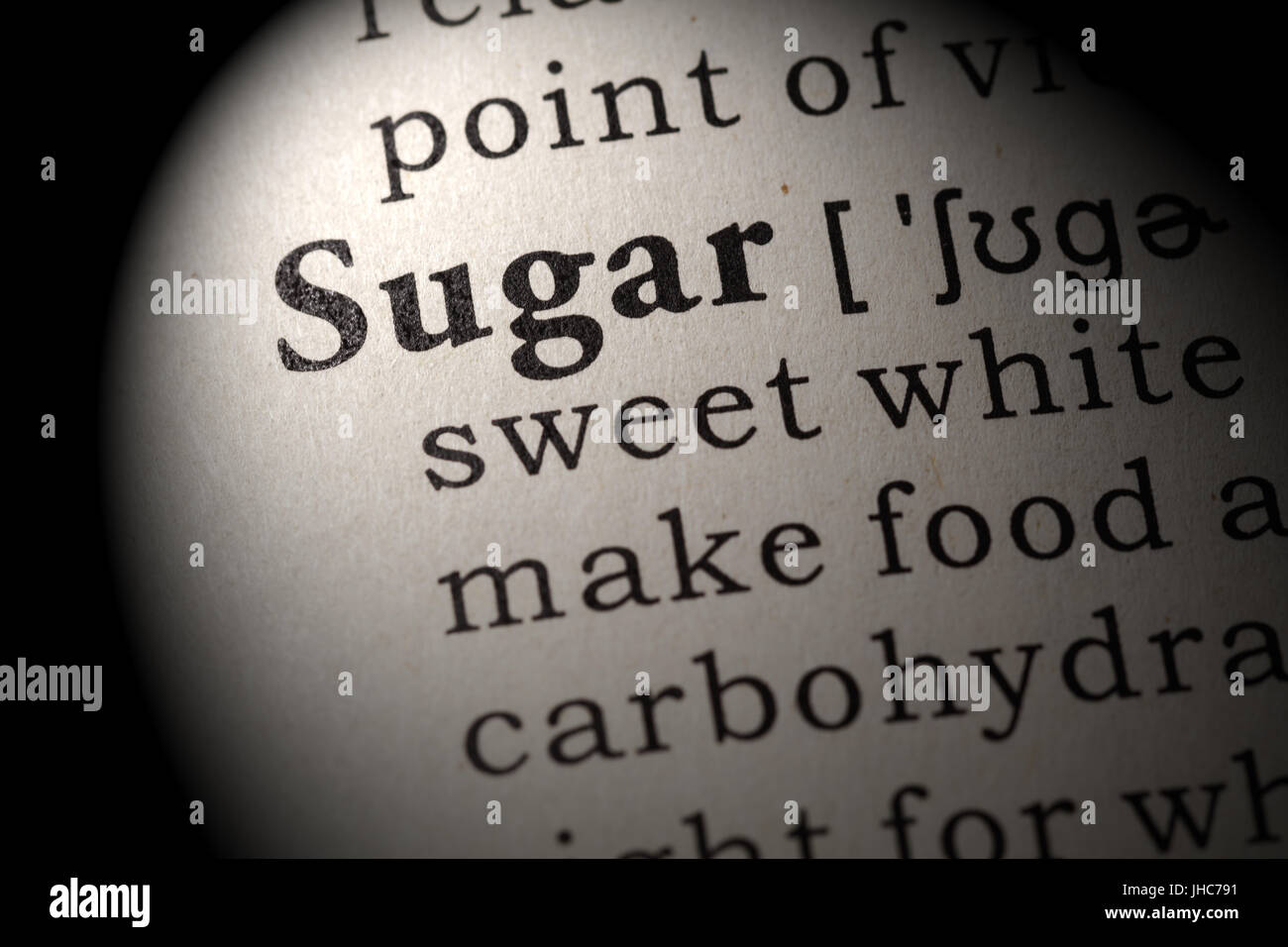 Fake Dictionary, Dictionary definition of the word sugar. including key