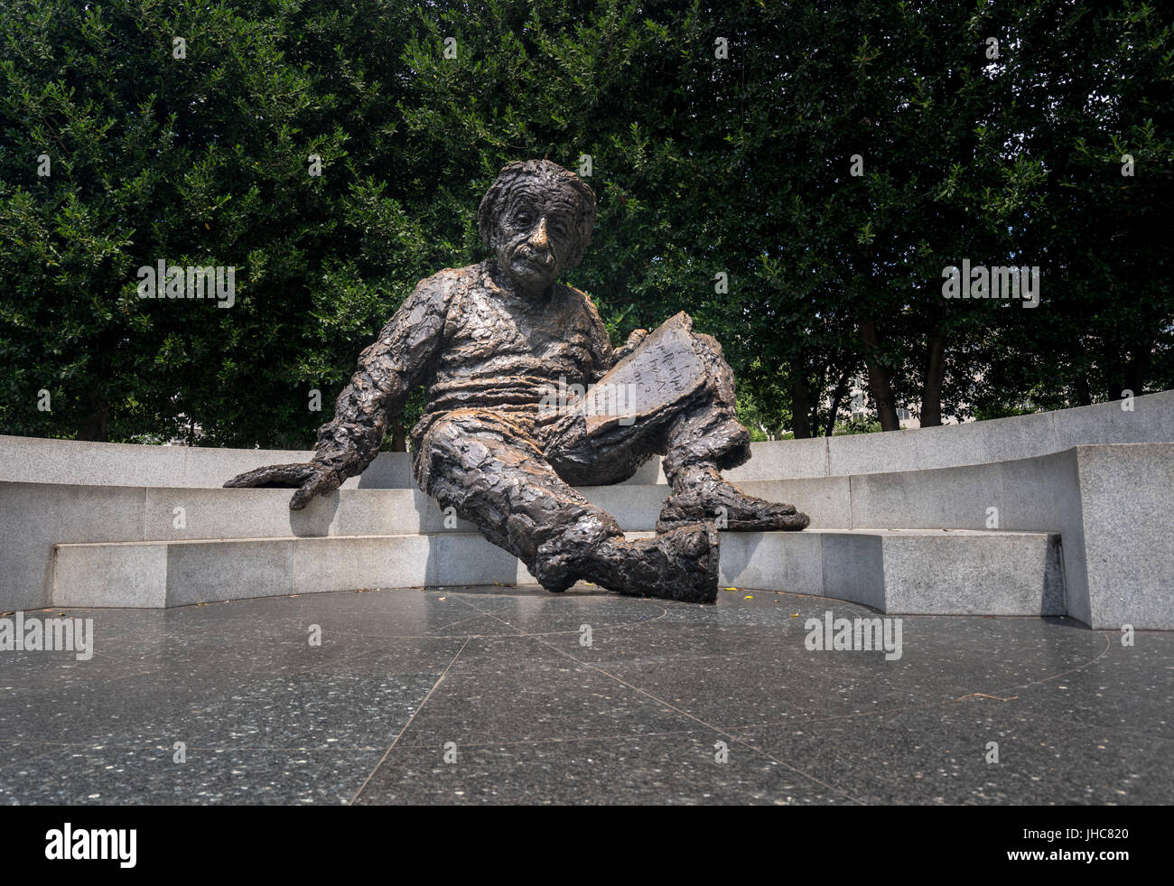 Statue of Albert Einstein in Washington DC Stock Photo