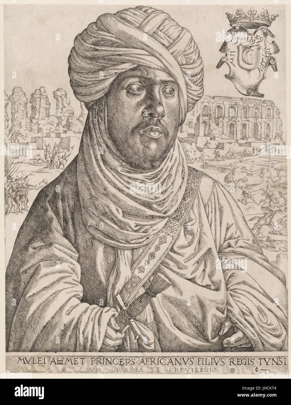 Jan Cornelisz. Vermeyen Portrait of Mulay Ahmad Stock Photo Alamy