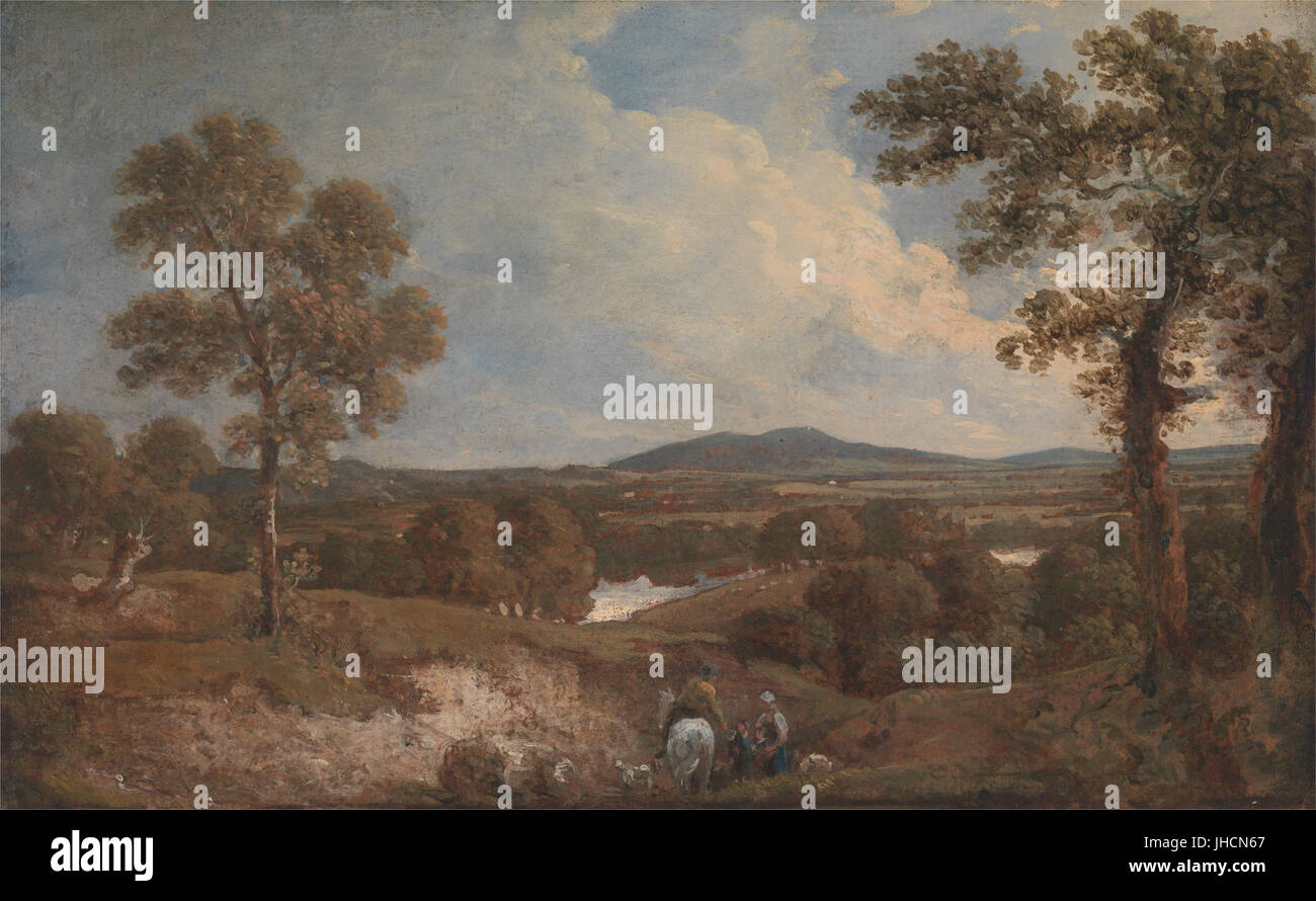 George Howlan George Howland Beaumont - Landscape with Figures in the Foreground ...