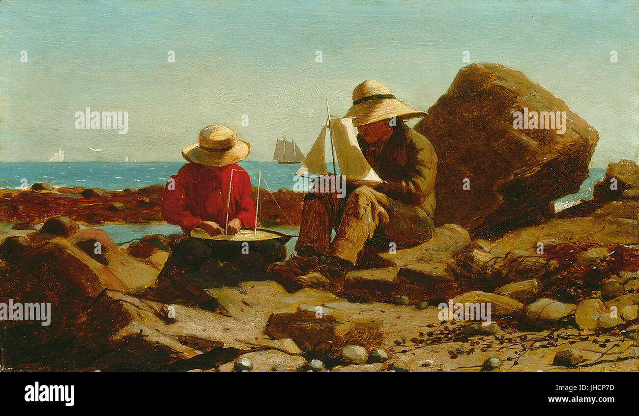 Homer Boat Builders 1873 Stock Photo Alamy