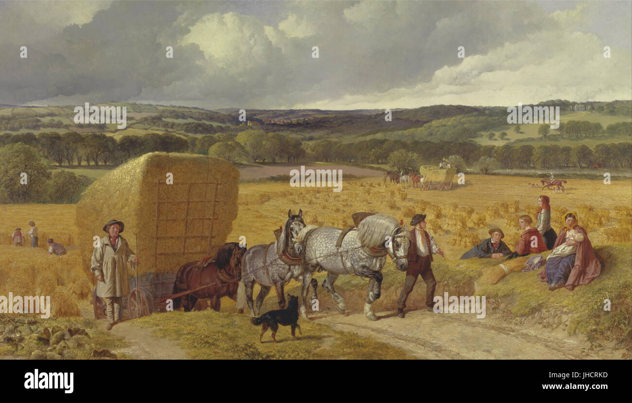 John Frederick Herring Harvest Stock Photo Alamy