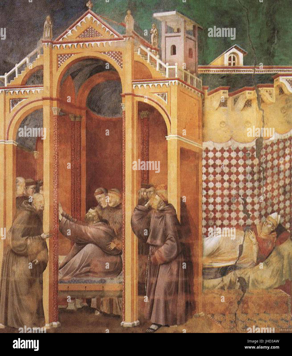 Giotto Legend of St Francis 21 Apparition to Fra Agostino and
