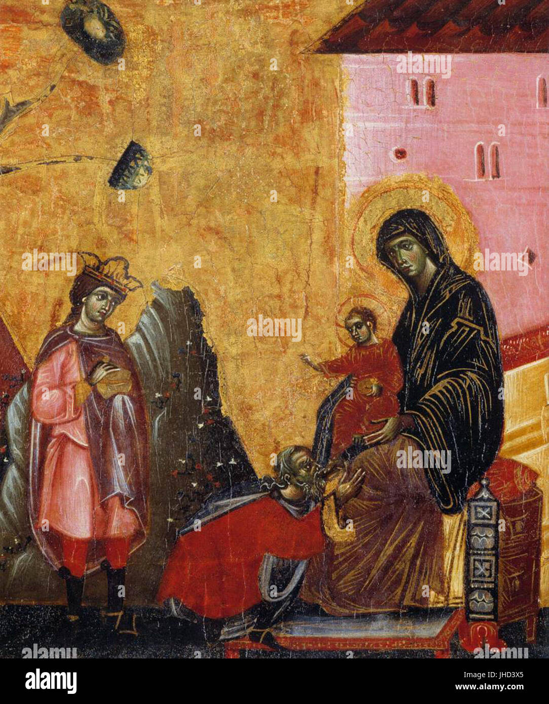 Guido Da Siena - Adoration of the Magi (detail) - WGA10983 Stock Photo