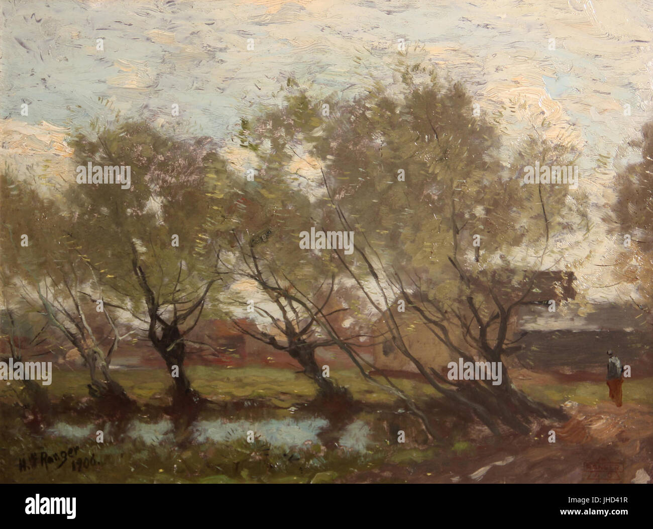 Henry Ward Ranger - Trees along a pool (1906 Stock Photo - Alamy