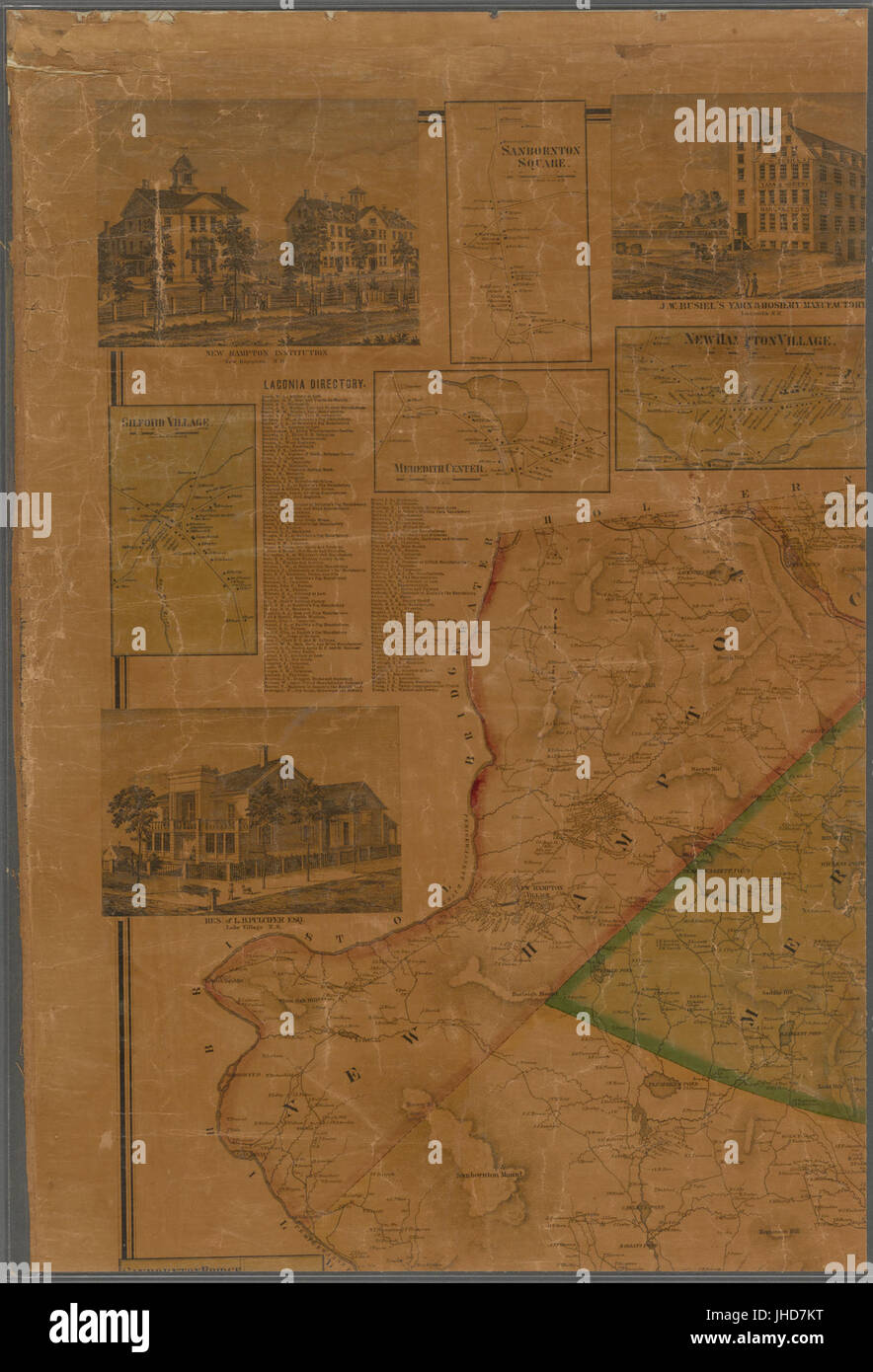 Map of Belknap County, New Hampshire (NYPL b116558705247837 Stock