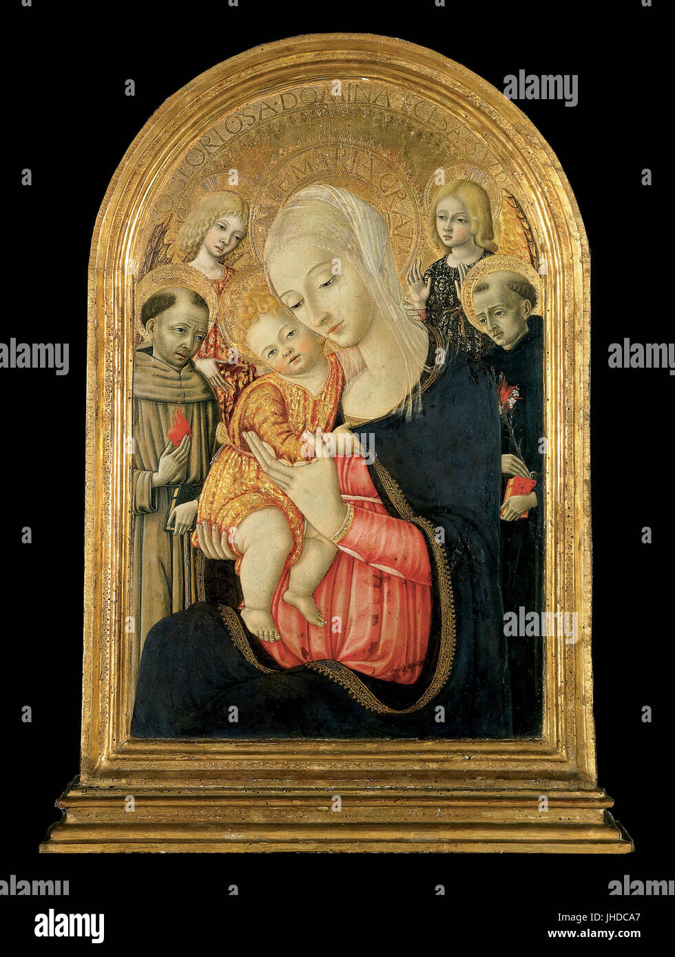 Matteo de Giovanni - Madonna and Child with Angels and Saints Stock ...