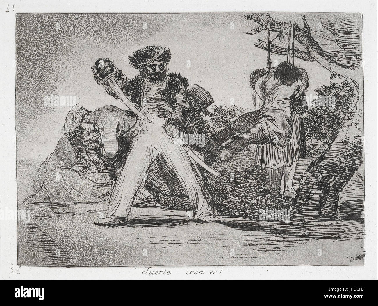 Francisco de Goya - This is too much! (Fuerte cosa es!) from the series The Disasters of War (Los Desastres de la Guerra... - Stock Photo