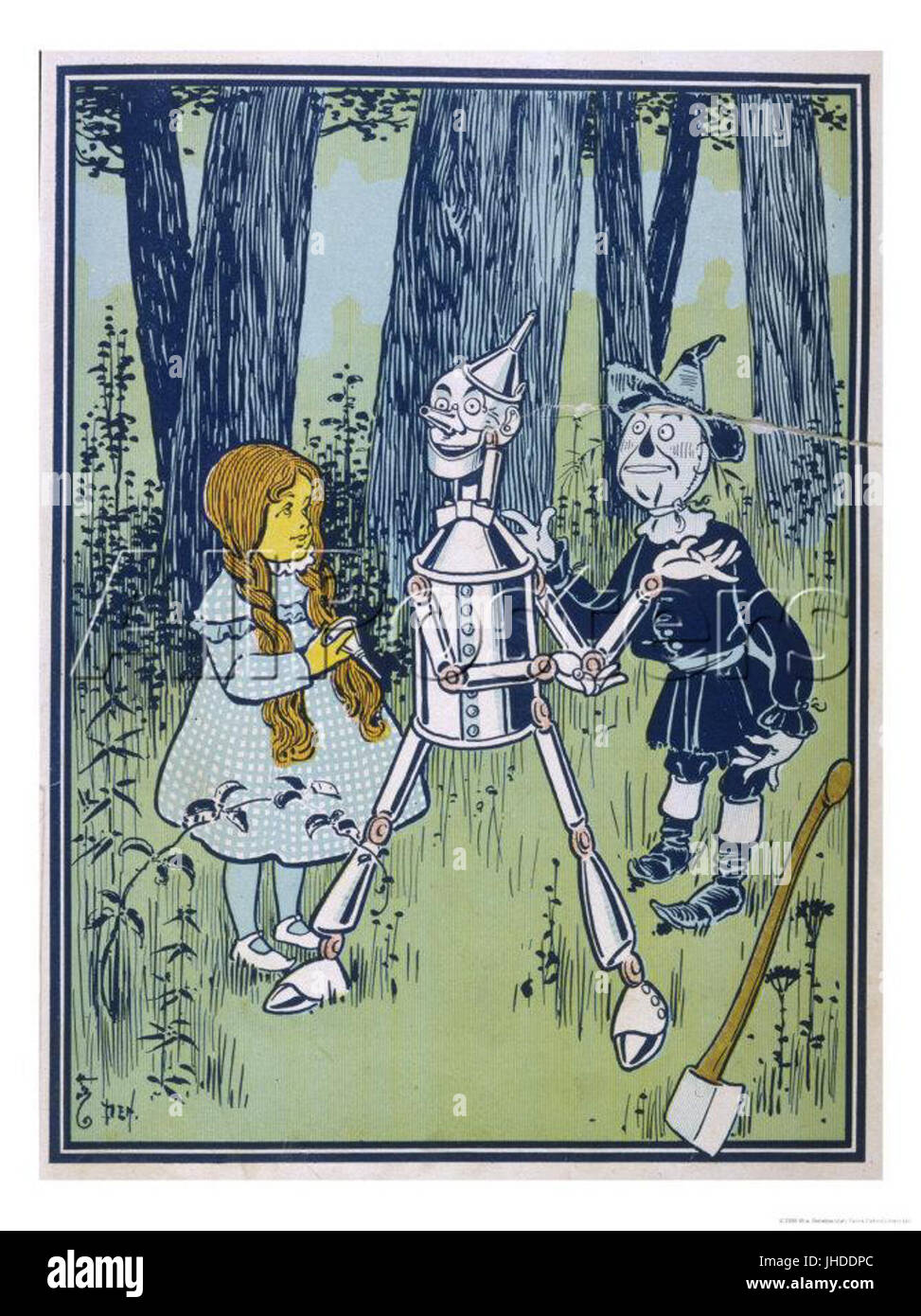 Illustration by W. W. Denslow from The Wonderful Wizard of Oz, Stock Photo