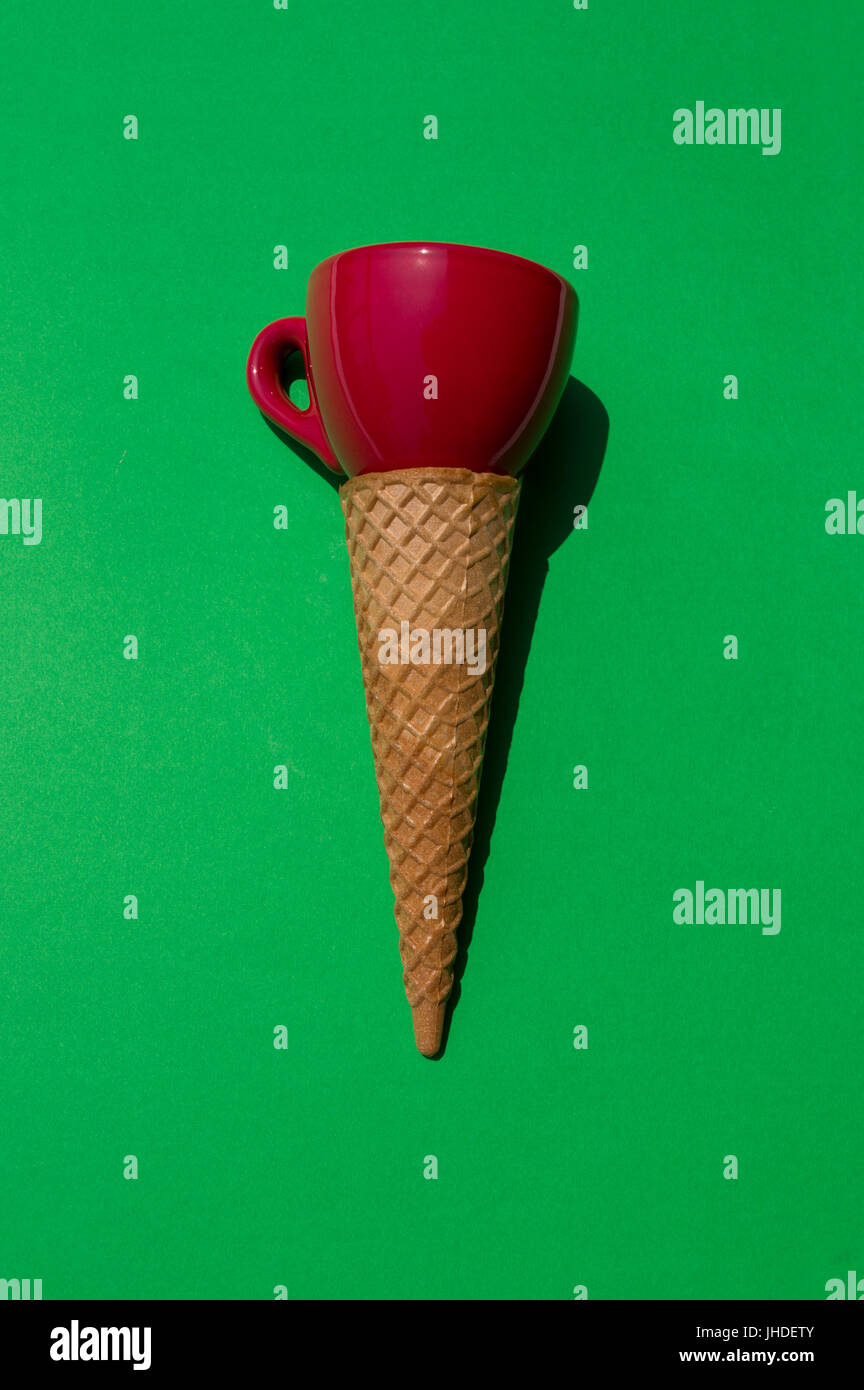 Surrealistic Ice Cream Still Life Stock Photo