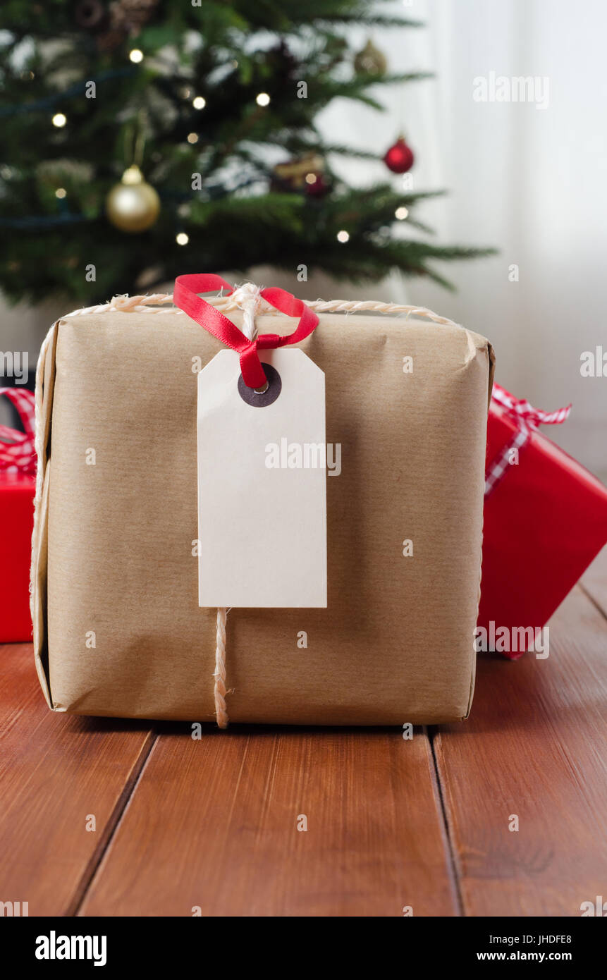 christmas parcel ribbon