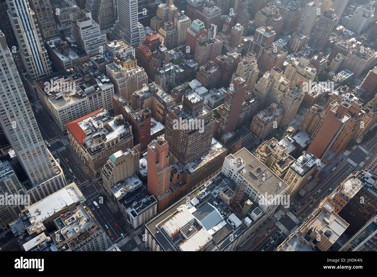 New York City Manhattan aerial view with skyscrapers texture background Stock Photo