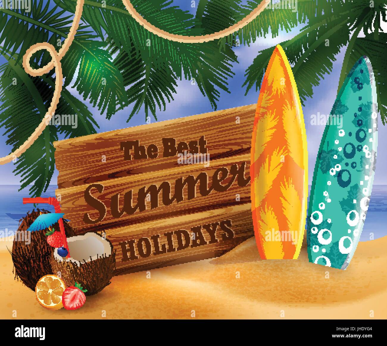 tropical vector background Stock Vector Image & Art - Alamy