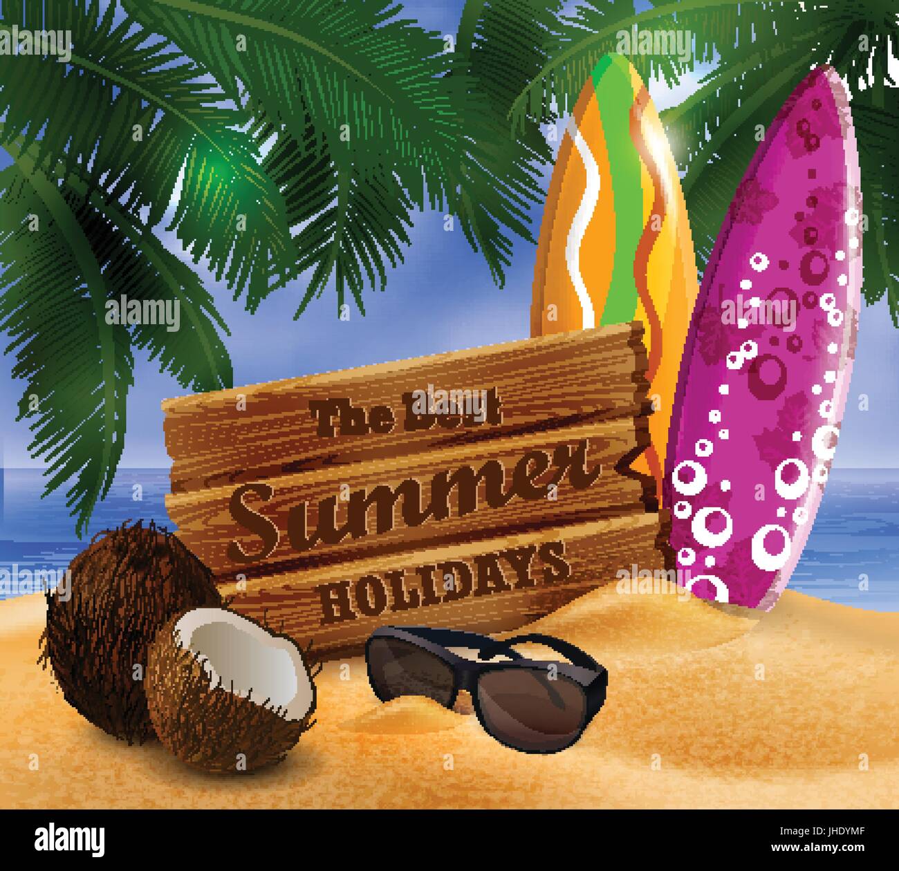 tropical vector background Stock Vector Image & Art - Alamy