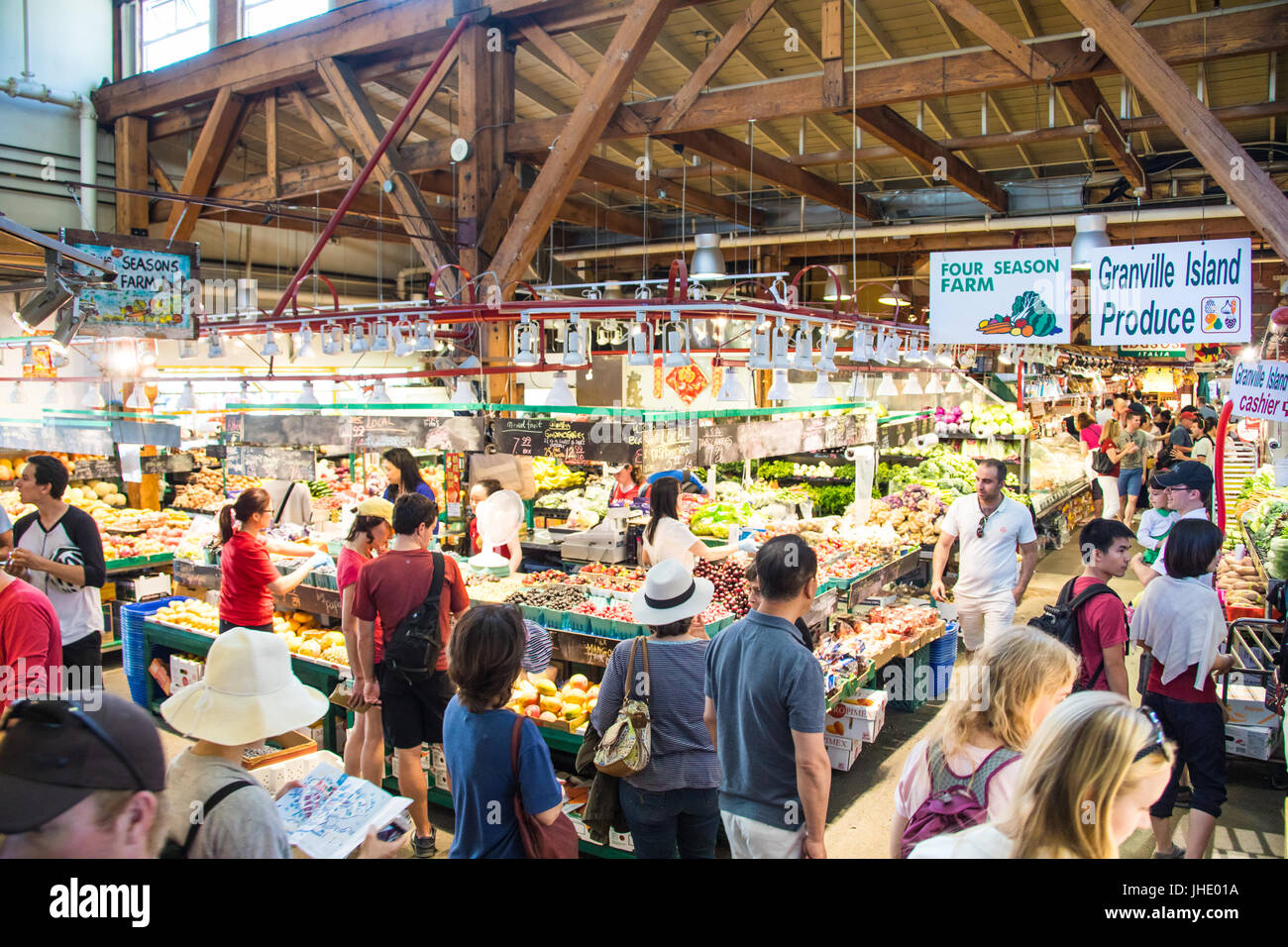 Granville Island Public Market, Granville Island, Vancouver, Canada Stock Photo