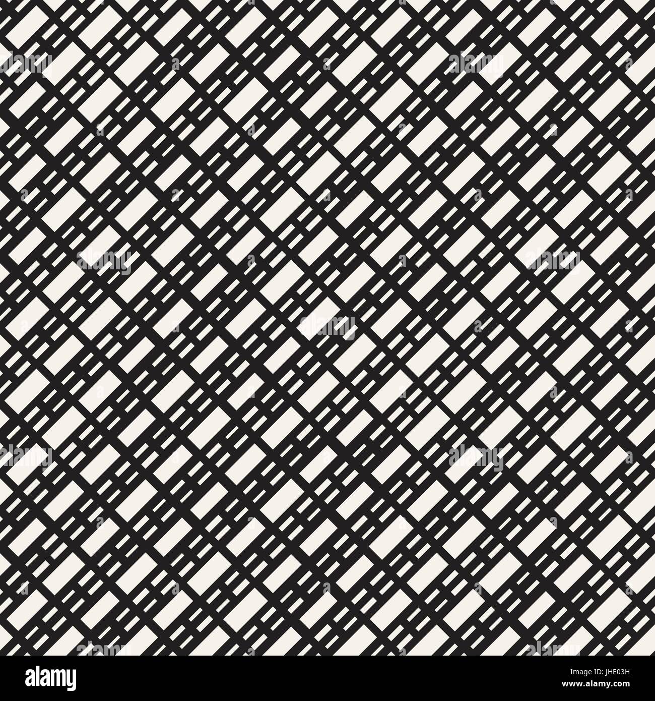 Black and White Irregular Dashed Lines Pattern. Modern Abstract Vector ...
