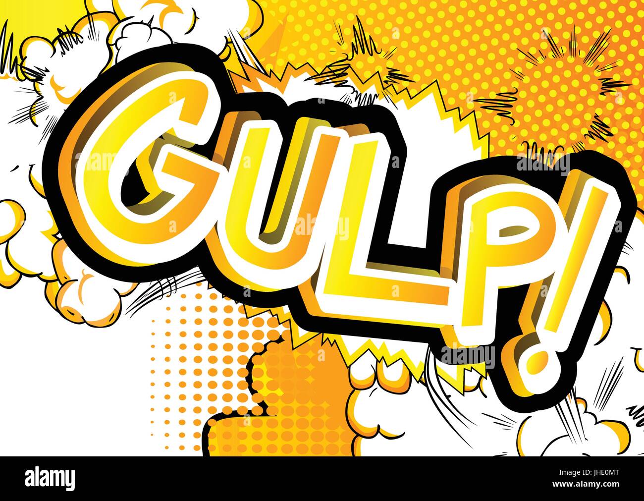 Gulp! - Vector illustrated comic book style expression Stock