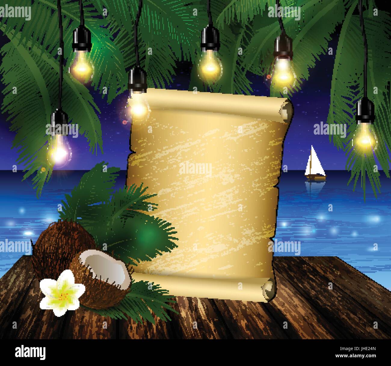 tropical vector background Stock Vector Image & Art - Alamy