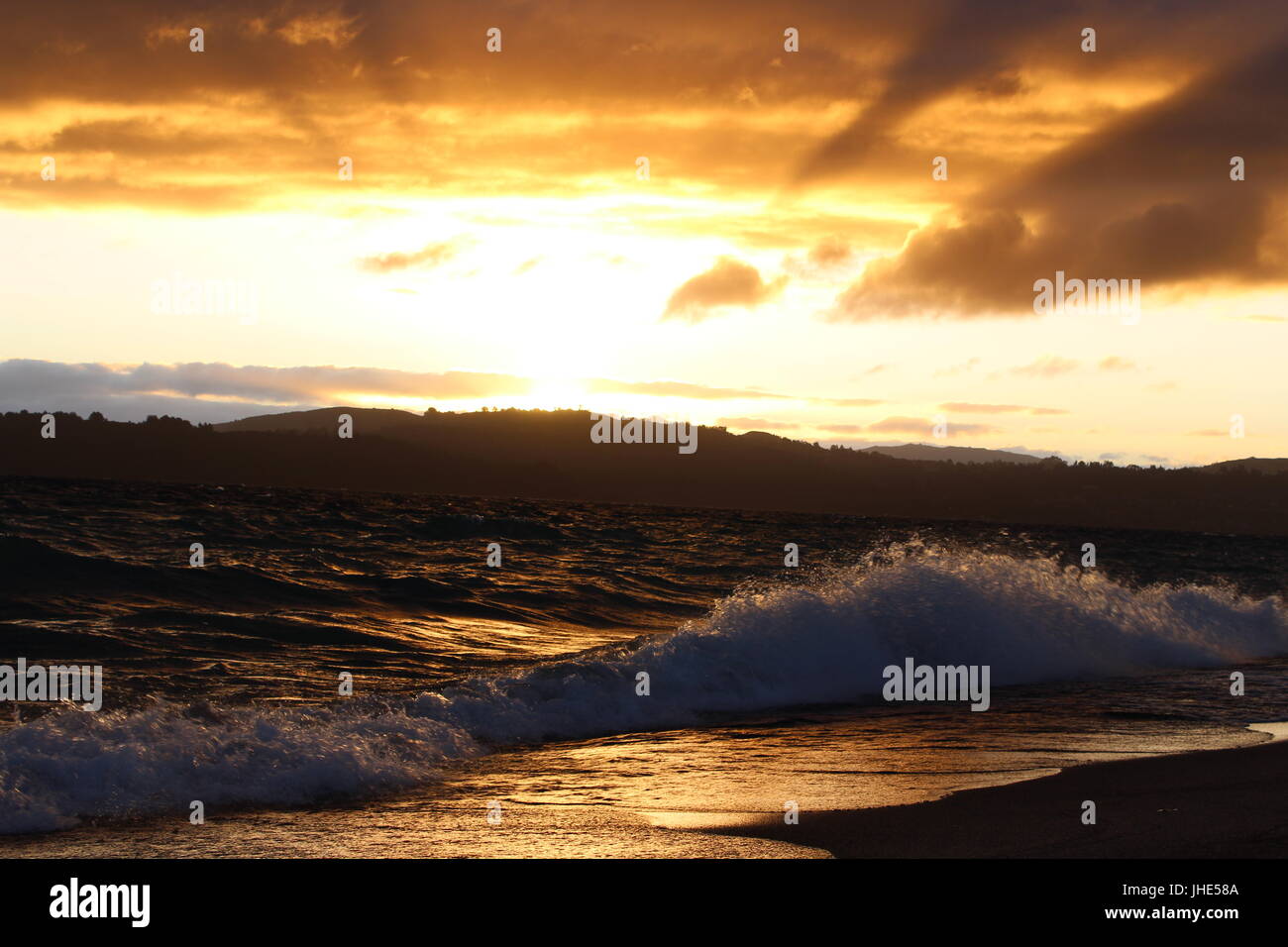 New Zealand Sunset Stock Photo - Alamy