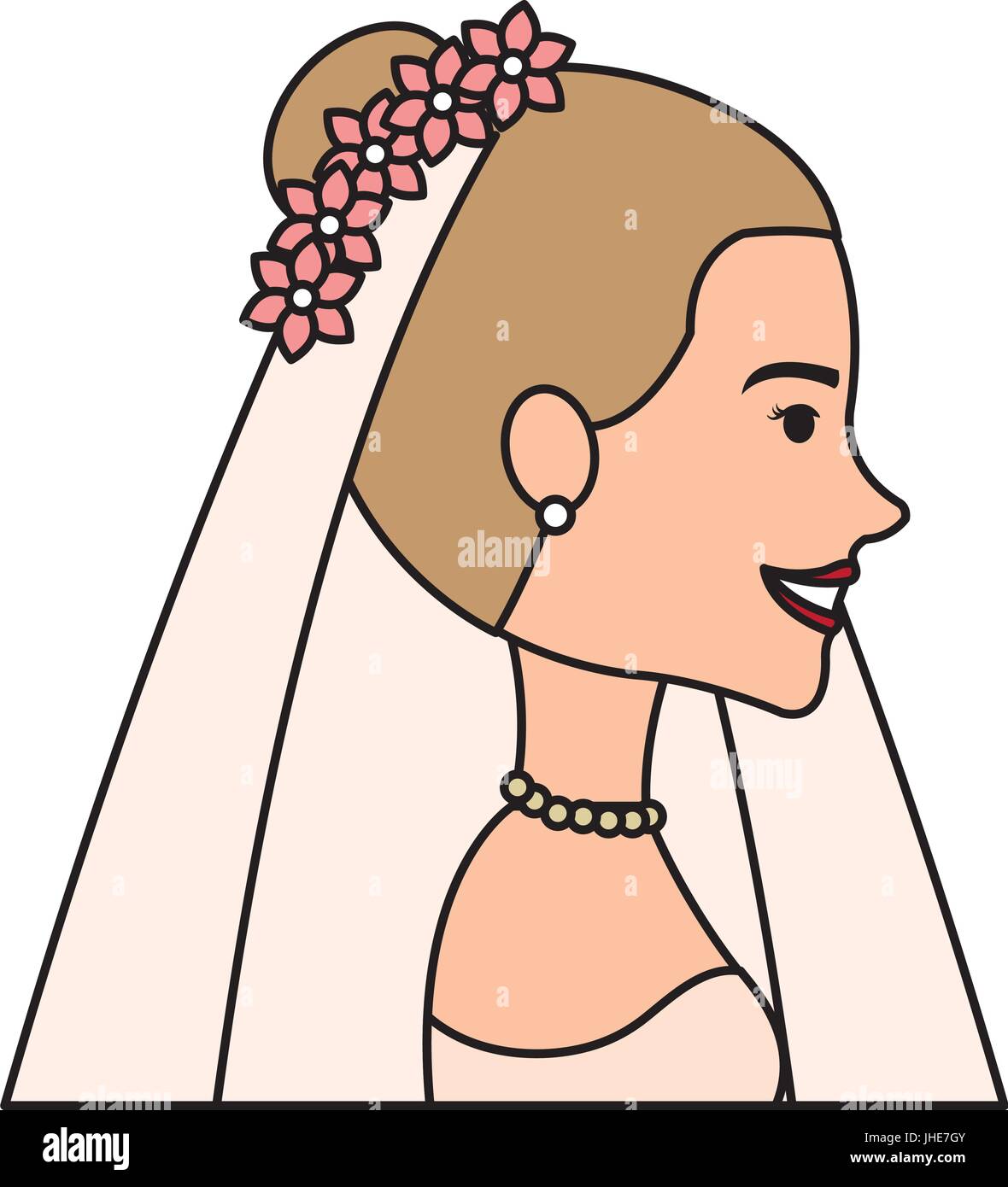 cute wife avatar character vector illustration design Stock Vector ...
