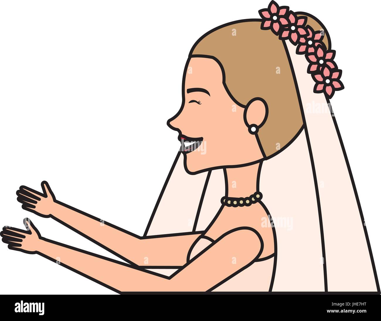 cute wife avatar character vector illustration design Stock Vector ...