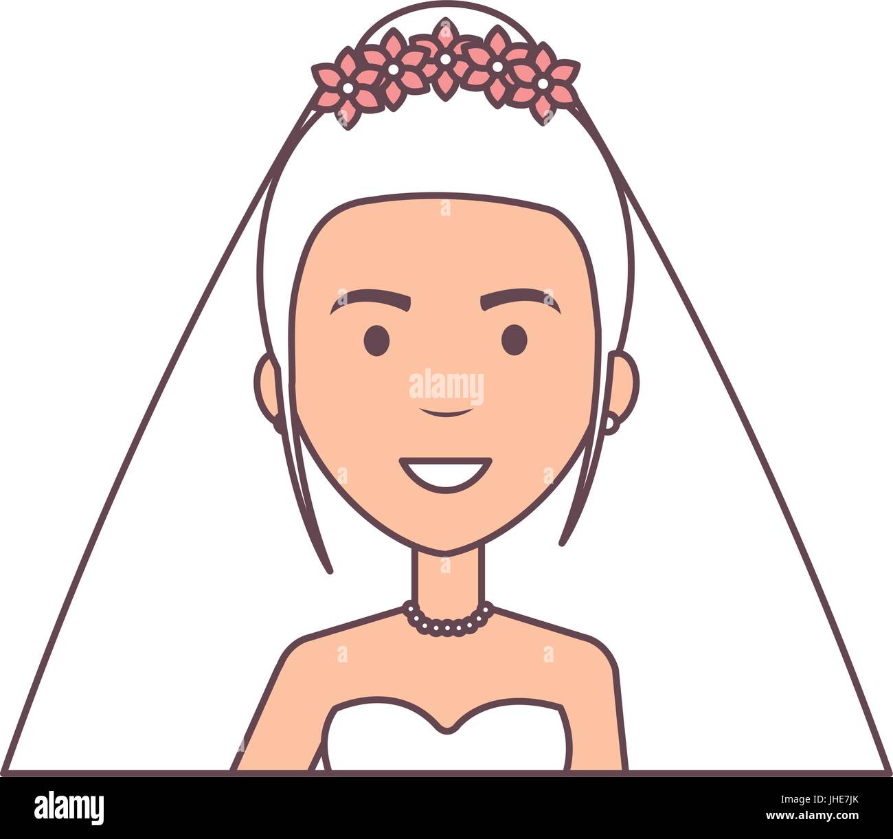 cute wife avatar character vector illustration design Stock Vector ...