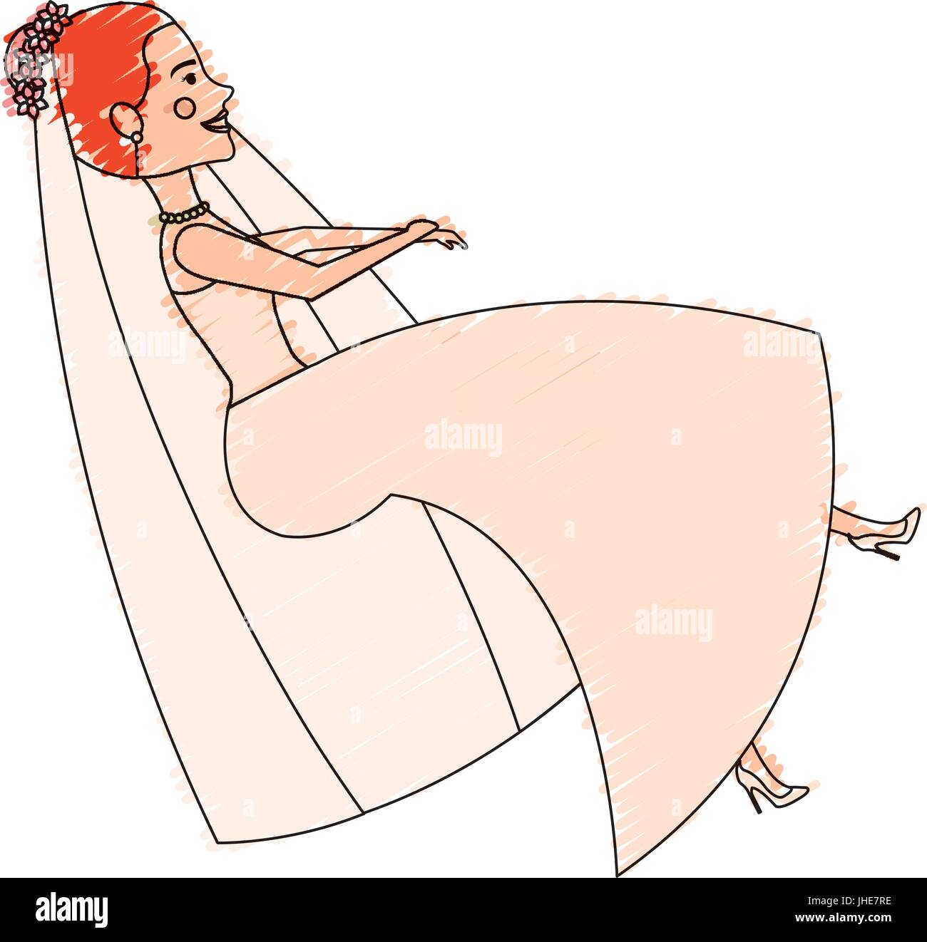 cute wife avatar character vector illustration design Stock Vector ...