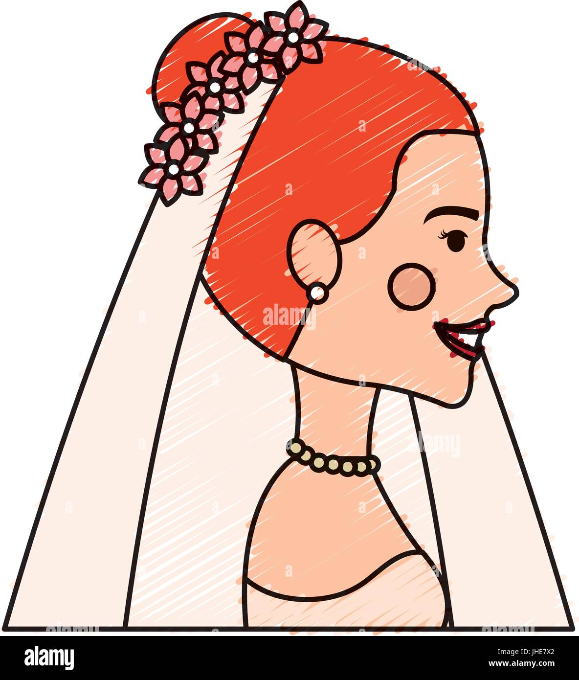 cute wife avatar character vector illustration design Stock Vector ...