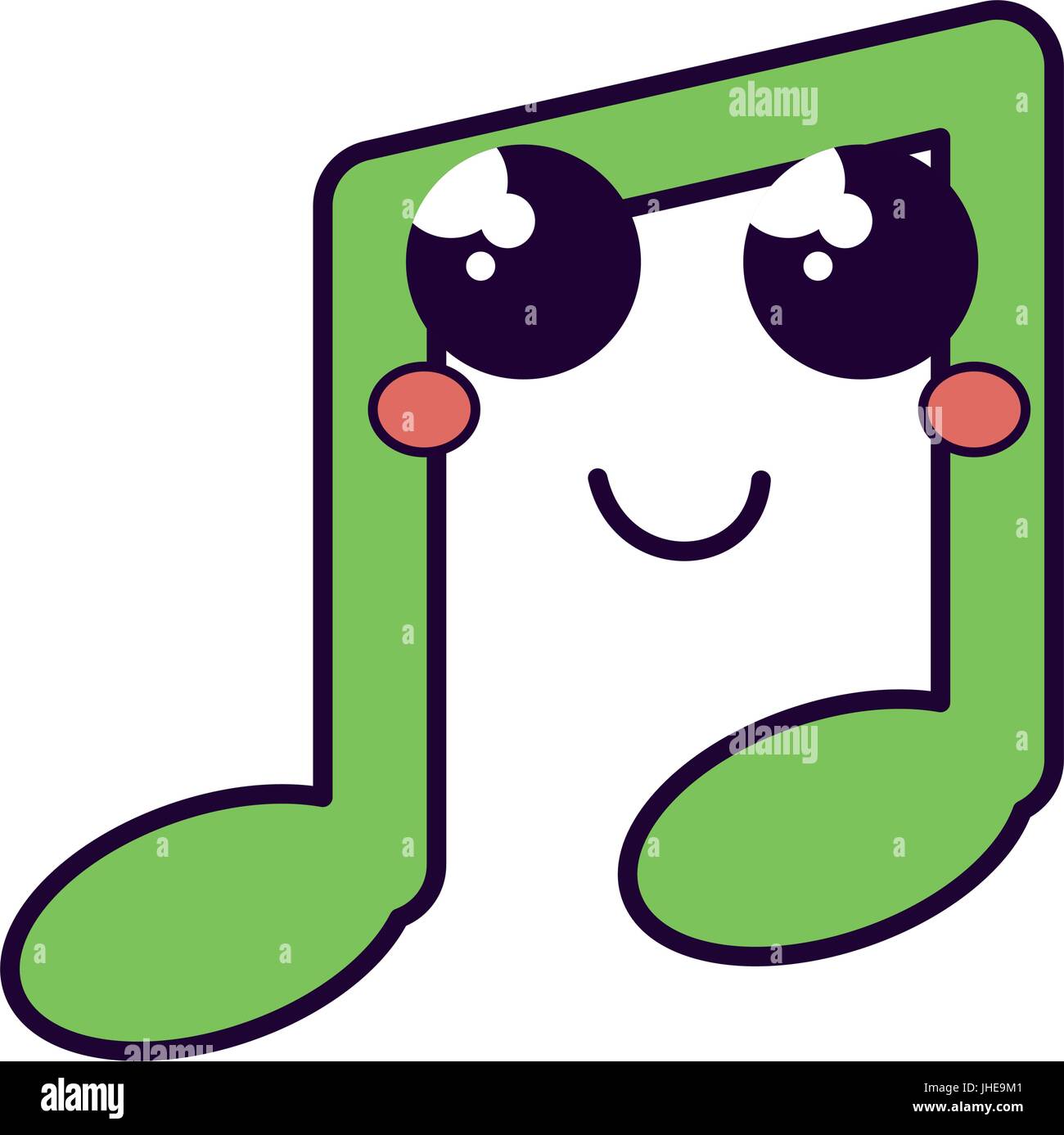 Music note kawaii character vector hires stock photography and images